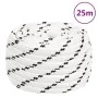 White polyester work rope 20 mm 25 m by , Ropes and metal cords - Ref: Foro24-152789, Price: 44,87 €, Discount: %