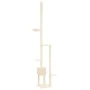 Árbol rascador para gatos de suelo a techo crema 258,5-284,5 cm de , Mobiliario para gatos - Ref: Foro24-171717, Precio: 81,5...