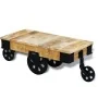 Coffee table with wheels rough mango wood by , Coffee table - Ref: Foro24-243280, Price: 276,39 €, Discount: %