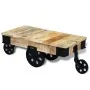 Coffee table with wheels rough mango wood by , Coffee table - Ref: Foro24-243280, Price: 276,39 €, Discount: %