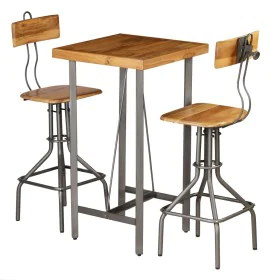 High table and stool set 3 pieces solid recycled teak by , Furniture sets for kitchens and dining rooms - Ref: Foro24-245808,...