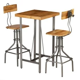 Stehtisch und Hocker Set 3-teilig massives recyceltes Teakholz von , Möbelsets für Küchen und Esszimmer - Ref: Foro24-245808,...