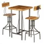 High table and stool set 3 pieces solid recycled teak by , Furniture sets for kitchens and dining rooms - Ref: Foro24-245808,...