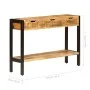 Sideboard with 3 drawers solid mango wood 110x35x75 cm by , Sideboards - Ref: Foro24-247406, Price: 187,19 €, Discount: %