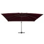 Freischwinger Sonnenschirm mit burgunderroten LED-Leuchten 400x300 cm von , Sonnenschirme - Ref: Foro24-312318, Preis: 332,88...