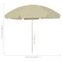 Sombrilla de playa amarillo arena 300 cm de , Sombrillas - Ref: Foro24-314707, Precio: 36,09 €, Descuento: %