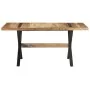 Mesa de comedor de madera de mango rugosa 160x80x76 cm de , Mesas de cocina y de comedor - Ref: Foro24-321608, Precio: 245,61...