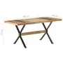 Mesa de comedor de madera de mango rugosa 160x80x76 cm de , Mesas de cocina y de comedor - Ref: Foro24-321608, Precio: 245,61...