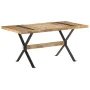 Rough mango wood dining table 160x80x76 cm by , Kitchen and dining tables - Ref: Foro24-321608, Price: 245,62 €, Discount: %