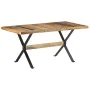 Rough mango wood dining table 160x80x76 cm by , Kitchen and dining tables - Ref: Foro24-321608, Price: 245,62 €, Discount: %