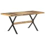 Rough mango wood dining table 160x80x76 cm by , Kitchen and dining tables - Ref: Foro24-321608, Price: 245,62 €, Discount: %