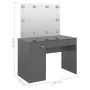 Make-up Waschtisch LED-Leuchten MDF grau glänzend 110x55x145 cm von , Schlafzimmerkommoden - Ref: Foro24-331551, Preis: 298,4...