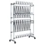 Silver shoe rack with wheels 89x27x120 cm by , Shoe racks and shoe organizers - Ref: Foro24-344370, Price: 99,28 €, Discount: %