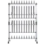 Silver shoe rack with wheels 89x27x120 cm by , Shoe racks and shoe organizers - Ref: Foro24-344370, Price: 99,28 €, Discount: %