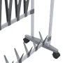 Silver shoe rack with wheels 89x27x120 cm by , Shoe racks and shoe organizers - Ref: Foro24-344370, Price: 99,28 €, Discount: %