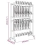 Silver shoe rack with wheels 89x27x120 cm by , Shoe racks and shoe organizers - Ref: Foro24-344370, Price: 99,28 €, Discount: %