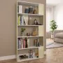Shelf/divider spaces white and sonoma oak 80x24x159 cm by , Bookcases and shelves - Ref: Foro24-800104, Price: 66,24 €, Disco...