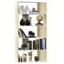 Shelf/divider spaces white and sonoma oak 80x24x159 cm by , Bookcases and shelves - Ref: Foro24-800104, Price: 66,24 €, Disco...