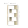 Shelf/divider spaces white and sonoma oak 80x24x159 cm by , Bookcases and shelves - Ref: Foro24-800104, Price: 66,24 €, Disco...