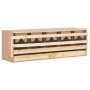 Ponedero para gallinas 5 compartimentos madera pino 117x33x38cm de vidaXL, Incubadoras de huevos - Ref: Foro24-170660, Precio...