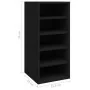 Black plywood shoe cabinet 31.5x35x70 cm by , Shoe racks and shoe organizers - Ref: Foro24-808983, Price: 45,46 €, Discount: %