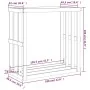 Brennholzhalter aus massiver Kiefer für den Außenbereich 108x52x106 cm von , Brennholztaschen und -halter - Ref: Foro24-82262...