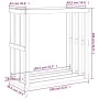 Soporte para leña de exterior madera maciza pino 108x52x106 cm de , Bolsas y soportes de leña - Ref: Foro24-822626, Precio: 8...