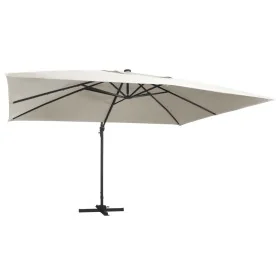 Cantilever umbrella LED lights and aluminum sand pole 4x3 m by , Umbrellas - Ref: Foro24-47004, Price: 412,67 €, Discount: %