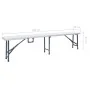Bancos de jardín plegables 2 unidades 180 cm HDE blanco von , Gartenbänke - Ref: Foro24-48830, Preis: 119,39 €, Rabatt: %