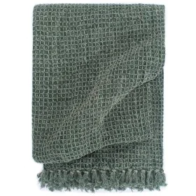 Manta de algodón verde oscuro 160x210 cm de , Mantas - Ref: Foro24-133759, Precio: 40,83 €, Descuento: %