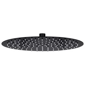 Cabezal de ducha efecto lluvia acero inox redondo negro 30 cm de , Cabezales de ducha - Ref: Foro24-147692, Precio: 28,52 €, ...