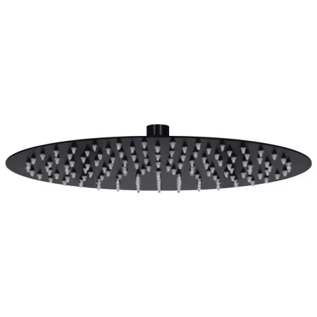 Cabezal de ducha efecto lluvia acero inox redondo negro 30 cm de , Cabezales de ducha - Ref: Foro24-147692, Precio: 28,52 €, ...