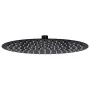 Cabezal de ducha efecto lluvia acero inox redondo negro 30 cm de , Cabezales de ducha - Ref: Foro24-147692, Precio: 28,52 €, ...