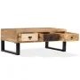 Mesa de centro con 3 cajones madera maciza de mango 90x50x35 cm by , Coffee table - Ref: Foro24-244942, Price: 219,19 €, Disc...