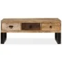 Mesa de centro con 3 cajones madera maciza de mango 90x50x35 cm by , Coffee table - Ref: Foro24-244942, Price: 219,19 €, Disc...