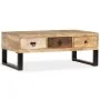 Mesa de centro con 3 cajones madera maciza de mango 90x50x35 cm by , Coffee table - Ref: Foro24-244942, Price: 219,19 €, Disc...