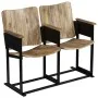 Banco de 2 plazas de madera maciza de mango y acero de , Sillones - Ref: Foro24-244954, Precio: 127,03 €, Descuento: %