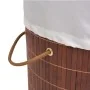 Brown round bamboo laundry basket by , Laundry baskets - Ref: Foro24-245578, Price: 26,08 €, Discount: %
