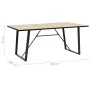 Mesa de comedor de MDF color roble 200x100x75 cm de , Mesas de cocina y de comedor - Ref: Foro24-281564, Precio: 256,81 €, De...