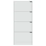 Schuhschrank mit 4 Sperrholztüren weiß 59x24x136 cm von , Schuhregale und Schuhorganisatoren - Ref: Foro24-338131, Preis: 167...
