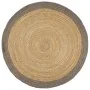 Alfombra hecha a mano de yute con borde gris 240 cm de , Alfombras - Ref: Foro24-343604, Precio: 143,32 €, Descuento: %