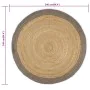 Alfombra hecha a mano de yute con borde gris 240 cm de , Alfombras - Ref: Foro24-343604, Precio: 143,32 €, Descuento: %