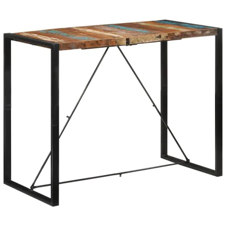 Mesa alta de bar madera maciza reciclada 140x70x110 cm by , Kitchen and dining tables - Ref: Foro24-351719, Price: 208,17 €, ...