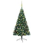 Halber Weihnachtsbaum mit Lichtern und grünen Kugeln 120 cm von , Weihnachtsbäume - Ref: Foro24-3077477, Preis: 48,87 €, Raba...
