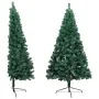 Half Christmas tree with lights and green balls 120 cm by , Christmas trees - Ref: Foro24-3077477, Price: 48,90 €, Discount: %