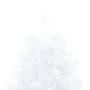Medio árbol de Navidad con luces y bolas blanco 150 cm de , Arboles de navidad - Ref: Foro24-3077655, Precio: 51,16 €, Descue...