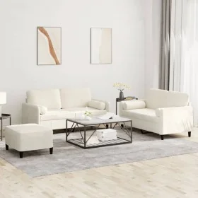Set Sofas mit Kissen 3 Stück cremefarbener Samt von , Sofas - Ref: Foro24-3202012, Preis: 565,08 €, Rabatt: %