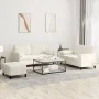 Set of sofas with cushions 3 pieces cream velvet by , Sofas - Ref: Foro24-3202012, Price: 565,08 €, Discount: %