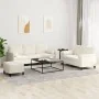 Set of sofas with cushions 3 pieces cream velvet by , Sofas - Ref: Foro24-3202052, Price: 623,39 €, Discount: %