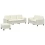 Set of sofas with cushions 3 pieces cream velvet by , Sofas - Ref: Foro24-3202052, Price: 623,39 €, Discount: %